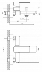 Смеситель для ванны Orange Merci M13-211cr с поворотным изливом, хром в Владимире 1
