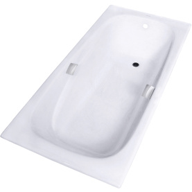 Чугунная ванна Aqualux ZYA-24C-2 180x85 белая, без ручек и ножек, антислип в Владимире 1