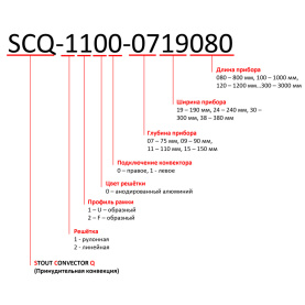 Конвектор внутрипольный SCQ 75.240.800 (Решётка роликовая, анодированный алюм STOUT SCQ-1100-0724080 в Владимире 14