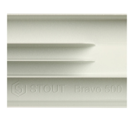 Радиатор алюминиевый боковое подключение STOUT Bravo 500 12 секций SRA-0110-050012 в Владимире 10
