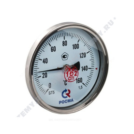Термометр биметаллический Метер ТБ100 160C Дк 100 L=80 в Владимире 1