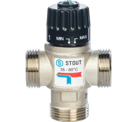 Термостатический смесительный клапан для систем отопления и ГВС 1 НР 35-60°С STOUT SVM-0020-166025 в Владимире 2