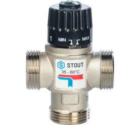 Термостатический смесительный клапан для сиcтем отопления и ГВС 1 НР 35-60° STOUT SVM-0020-256025 в Владимире 2