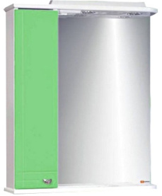Шкаф-зеркало Домино Блик 60 Эл. левый (зеленый) в Владимире 0