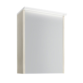 Шкаф зеркальный Марино 50, белый с выбеленным деревом в Владимире 0