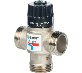 Термостатический смесительный клапан для систем отопления и ГВС 1 НР 20-43° STOUT SVM-0020-164325 в Владимире 0