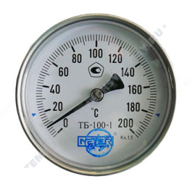 Термометр биметаллический Метер ТБ100 200C Дк 100 L=100 в Владимире 0