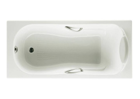 Чугунная ванна Roca Haiti 150x80 2332G000R с противоскольжением, с отверстиями для ручек в Владимире 1