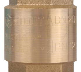 Клапан обратный пружинный муфтовый с пластиковым седлом 3/4 STOUT SVC-0012-000020 в Владимире 3