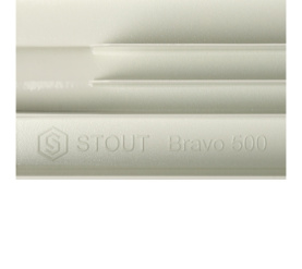 Радиатор алюминиевый боковое подключение STOUT Bravo 500 4 секции SRA-0110-050004 в Владимире 9