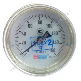 Термометр биметаллический Метер ТБ63 160C Дк 63 L=60 в Владимире 1