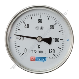 Термометр биметаллический Метер ТБ100 120C Дк 100 L=100 в Владимире 2