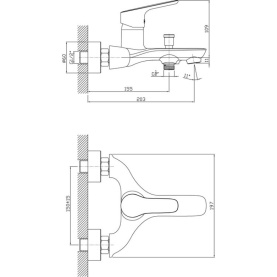 Смеситель ZEVEN (арт. ZE61610941)для ванной короткий излив, карт.35 мм Zollen в Владимире 2