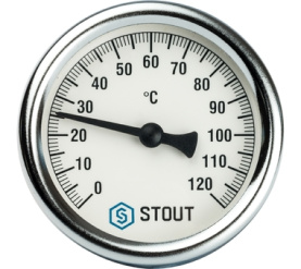 Термометр биметаллический с погружной гильзой. Корпус Dn 63 мм, гильза 50 мм 1 STOUT SIM-0001-635015 в Владимире 1