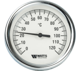Термометр биметаллический с погружной гильзой 80 мм, штуц F+R801(T) 8050 Watts 10005931(03.02.040) в Владимире 1