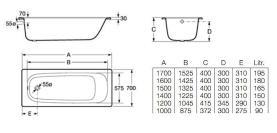 Ванна стальная Roca Contesa 140x70 236160000 в Владимире 2