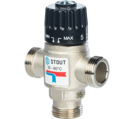 Термостатический смесительный клапан для систем отопления и ГВС 3/4 НР 35-60° STOUT SVM-0020-166020 в Владимире 0