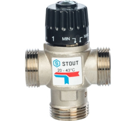 Термостатический смесительный клапан для систем отопления и ГВС 1 НР 20-43° STOUT SVM-0020-164325 в Владимире 1