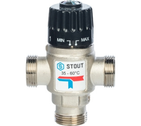 Термостатический смесительный клапан для систем отопления и ГВС 3/4 НР 35-60° STOUT SVM-0020-166020 в Владимире 1