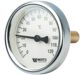 Термометр биметаллический с погружной гильзой 63 мм, штуц F+R801(T) 6350 Watts 10005800(03.01.040) в Владимире 0