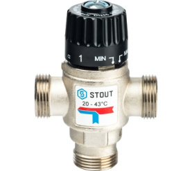 Термостатический смесительный клапан для систем отопления и ГВС 3/4 НР 20-43° STOUT SVM-0020-164320 в Владимире 2