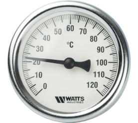 Термометр биметаллический с погружной гильзой 63 мм, штуц F+R801(T) 6350 Watts 10005800(03.01.040) в Владимире 1