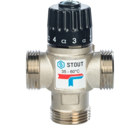 Термостатический смесительный клапан для сиcтем отопления и ГВС 1 НР 35-60° STOUT SVM-0020-256025 в Владимире 1