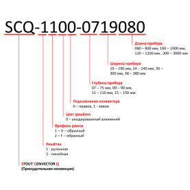 Конвектор внутрипольный SCQ 75.240.1000 (Решётка роликовая, анодированный алю STOUT SCQ-1100-0724100 в Владимире 14