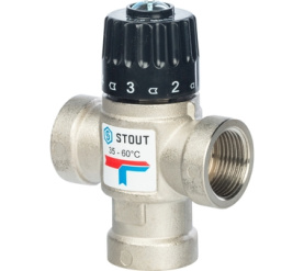 Термостатический смесительный клапан для систем отопления и ГВС 3/4 ВР 35-60 STOUT SVM-0010-166020 в Владимире 0