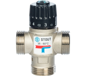 Термостатический смесительный клапан для систем отопления и ГВС 1 НР 35-60°С STOUT SVM-0020-166025 в Владимире 1