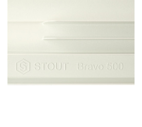 Радиатор алюминиевый боковое подключение STOUT Bravo 500 14 секций SRA-0110-050014 в Владимире 9
