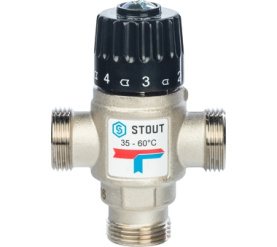 Термостатический смесительный клапан для систем отопления и ГВС 3/4 НР 35-60° STOUT SVM-0020-166020 в Владимире 2