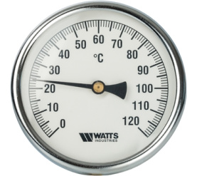 Термометр биметаллический с погружной гильзой 100 мм F+R801(T) 100100 Watts 10006076(03.03.100) в Владимире 1