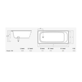 Ванна стальная Estap Classic-A 150x71 прямоугольная в Владимире 2