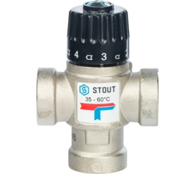 Термостатический смесительный клапан для систем отопления и ГВС 3/4 ВР 35-60 STOUT SVM-0010-166020 в Владимире 1