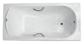 Чугунная ванна Roca Haiti 160x80 2330G000R с противоскольжением, с отверстиями для ручек в Владимире 0