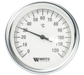 Термометр биметаллический с погружной гильзой 80 мм F+R801(T) 80100 Watts 10005950(03.02.100) в Владимире 0