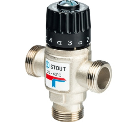 Термостатический смесительный клапан для систем отопления и ГВС 3/4 НР 20-43° STOUT SVM-0020-164320 в Владимире 0